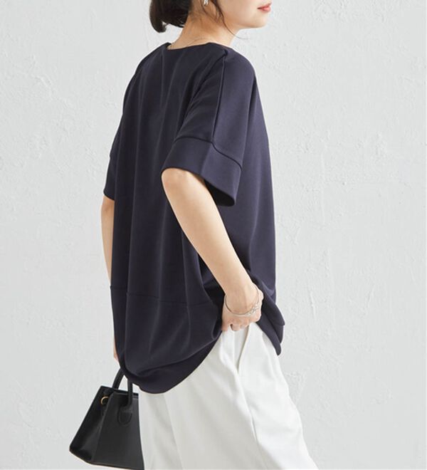 RANAN（ラナン）の「ハーフジップコクーンプルオーバー（チュニック）」｜詳細画像