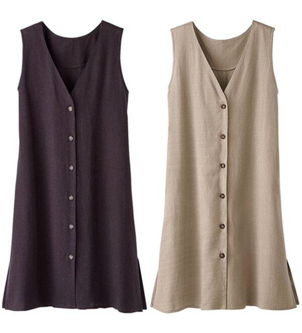BELLUNA（ベルーナ）の「【２枚組】涼やかリネン混チュニックベスト（チュニック）」｜2枚組