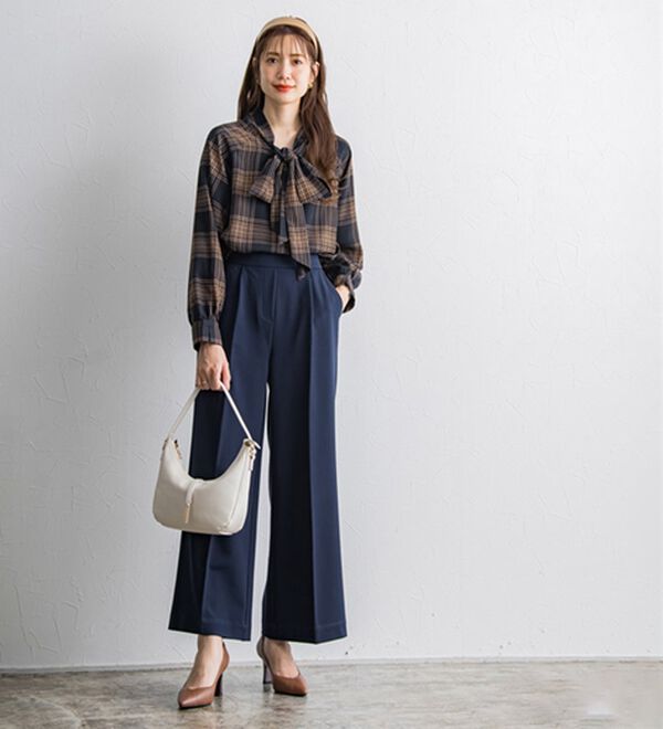 Pierrot（ピエロ）の「選べる柄２ｗａｙリボンブラウス（ブラウス）」｜詳細画像