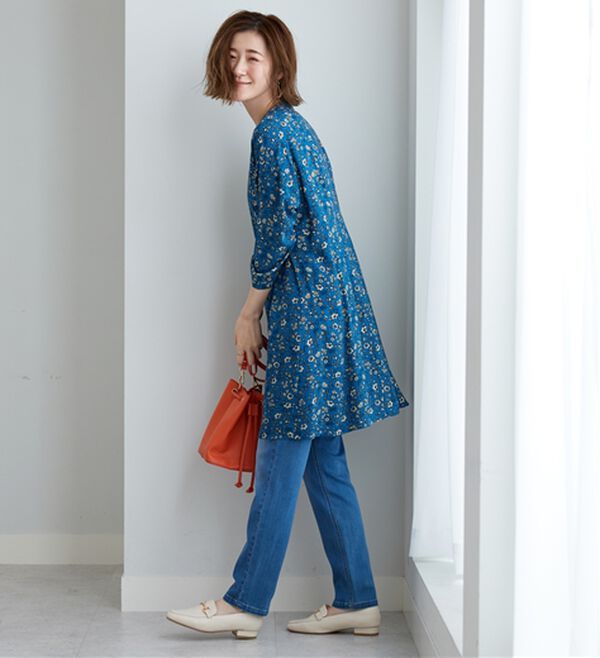 BELLUNA（ベルーナ）の「【接触冷感】レーヨン素材ウエストタック使いワンピース（その他ワンピース）」｜詳細画像