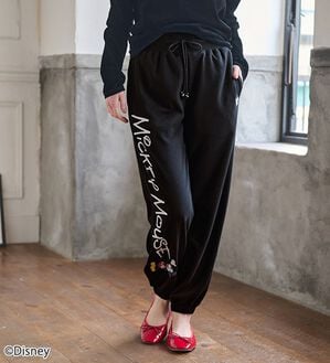 BELLUNA（ベルーナ）の「＜Ｄｉｓｎｅｙ＞【ミッキー】裾ゴム入り裏毛スウェットパンツ（その他パンツ）」｜詳細画像