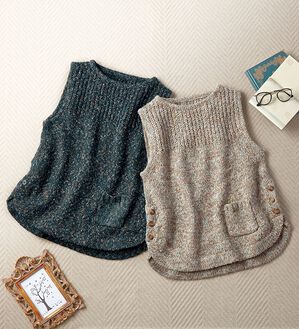 BELLUNA（ベルーナ）の「【２枚組】メランジニットベスト（ベスト）」｜詳細画像