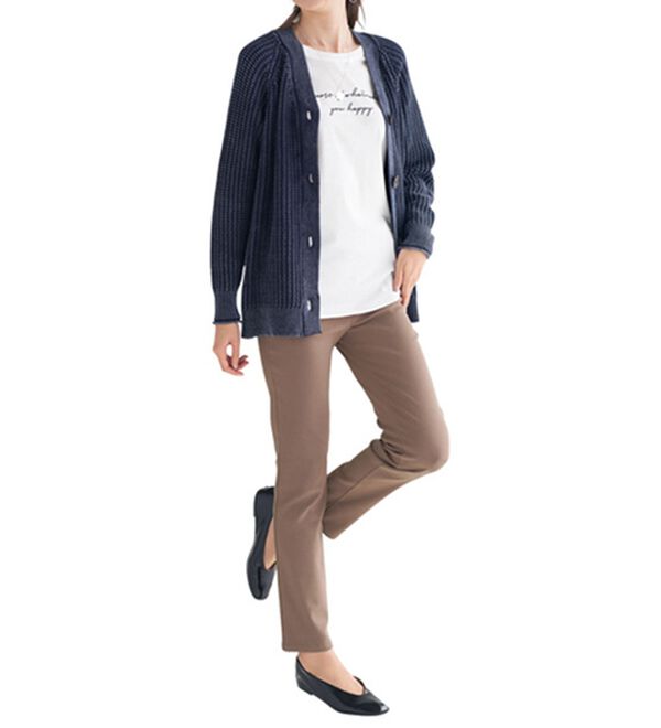 BELLUNA（ベルーナ）の「サイズ満載！伸びる裏起毛パンツ（フルレングスパンツ）」｜詳細画像