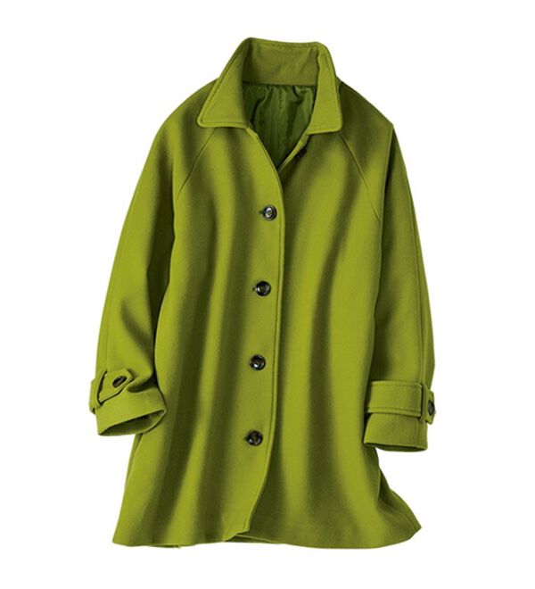 BELLUNA（ベルーナ）の「ウール調ステンカラーミドル丈コート（ハーフコート）」｜詳細画像