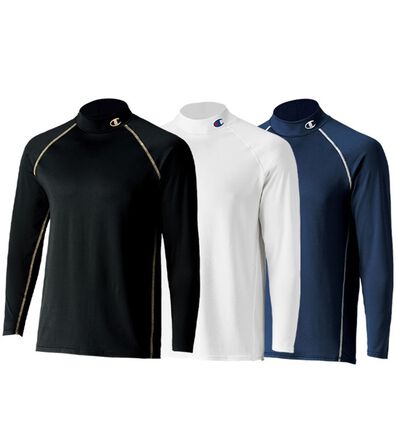 「【３色組】＜チャンピオン＞モックネックロングスリーブＴシャツ（メンズＴシャツ）」