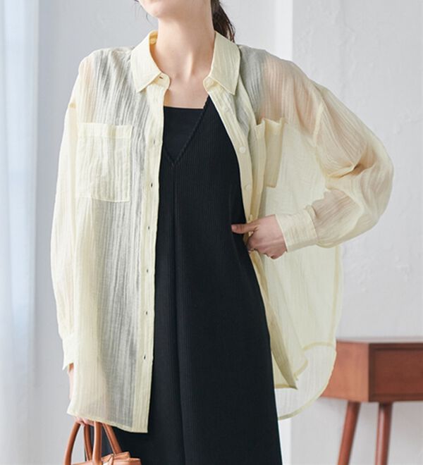 RANAN（ラナン）の「バックスリットシアーシャツ（シャツ）」｜詳細画像