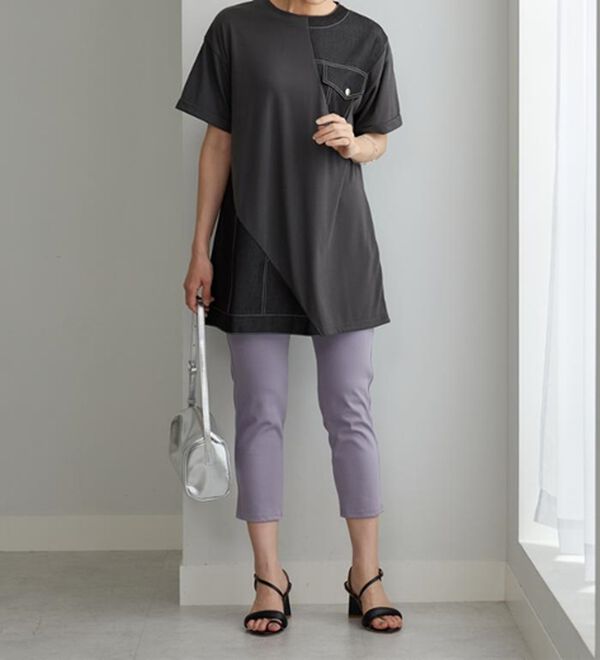 BELLUNA（ベルーナ）の「デニム切替デザインチュニック（チュニック）」｜詳細画像