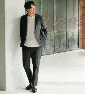 REMEN'S（リメンズ）の「＜はっ水・油をはじきやすい＞洗える２点セットアップ（ビジネススーツ）」｜ブラック