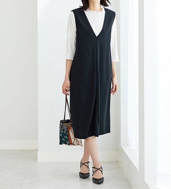 BELLUNA（ベルーナ）の「【2点セット】ジャカードプルオーバー＆ジャンスカセット（アンサンブル）」｜詳細画像