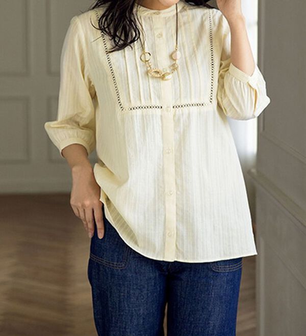 ルフラン（ルフラン）の「【３色組】今日もあしたも可愛い。綿１００％ブラウス（ブラウス）」｜詳細画像