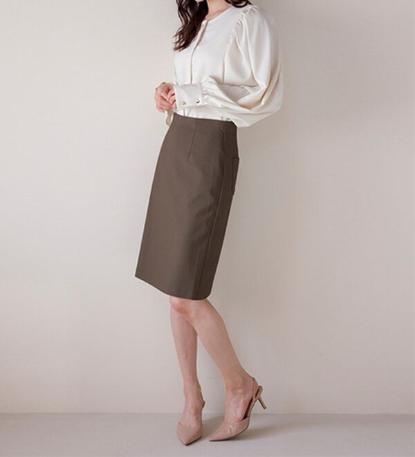 RANAN（ラナン）の「夏に嬉しい機能付！ストレッチタイトスカート（ひざ丈スカート）」｜詳細画像