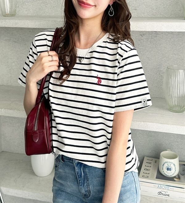 GeeRA（ジーラ）の「【ＵＳ．ＰＯＬＯ．ＡＳＳＮ】接触冷感ワンポイント刺繍Ｔシャツ（Tシャツ）」｜詳細画像