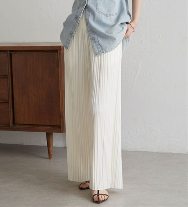 RANAN（ラナン）の「セミワイドプリーツイージーパンツ（フルレングスパンツ）」｜詳細画像