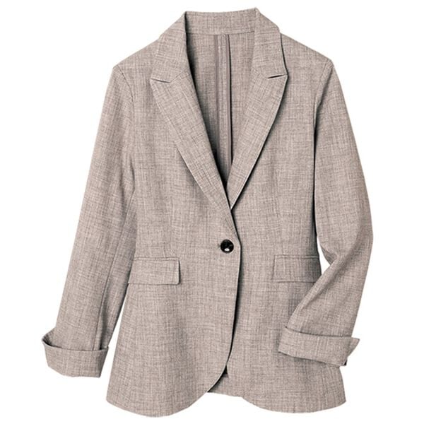 RANAN（ラナン）の「洗える！ピークドラペルジャケット（テーラードジャケット）」｜ベージュ