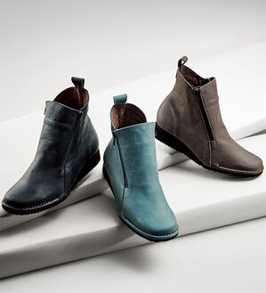 ルフラン（ルフラン）の「あったか裏フリース　牛革ダブルファスナーブーツ（ブーツ）」｜詳細画像