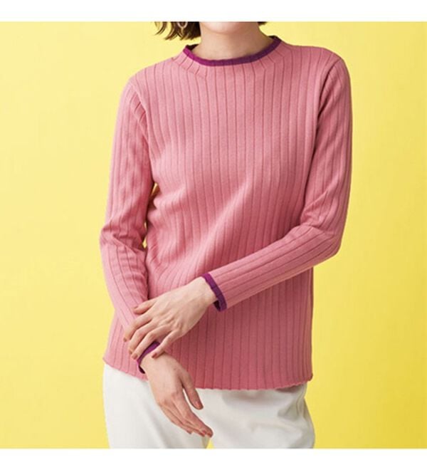 BELLUNA（ベルーナ）の「コットンミックスリブセーター（ニット・セーター）」｜詳細画像