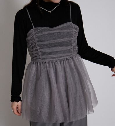 RANAN（ラナン）の「ラメチュールビスチェ（ブラウス）」