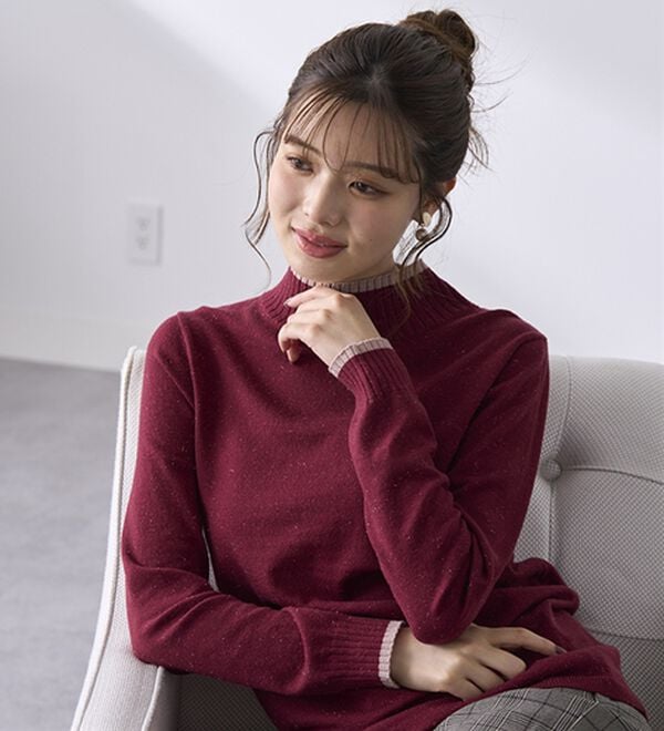 BELLUNA（ベルーナ）の「チクチクしない！ラメ入りウォッシャブルセーター（ニット・セーター）」｜詳細画像