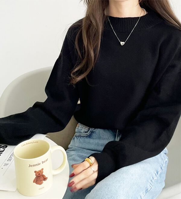 GeeRA（ジーラ）の「ボタン付モチモチニットトップス（ニット・セーター）」｜詳細画像