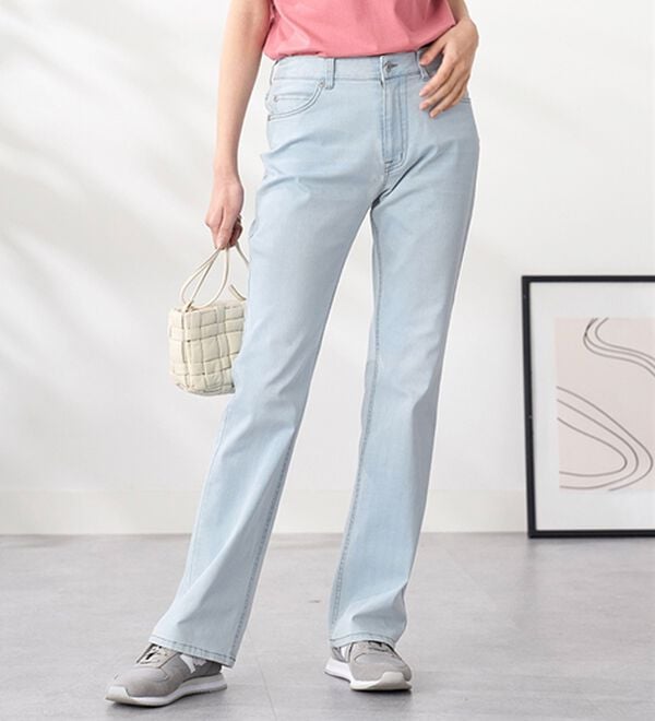 BELLUNA（ベルーナ）の「ヒンヤリ冷感！ライトオンスジーンズ（フルレングスパンツ）」｜詳細画像