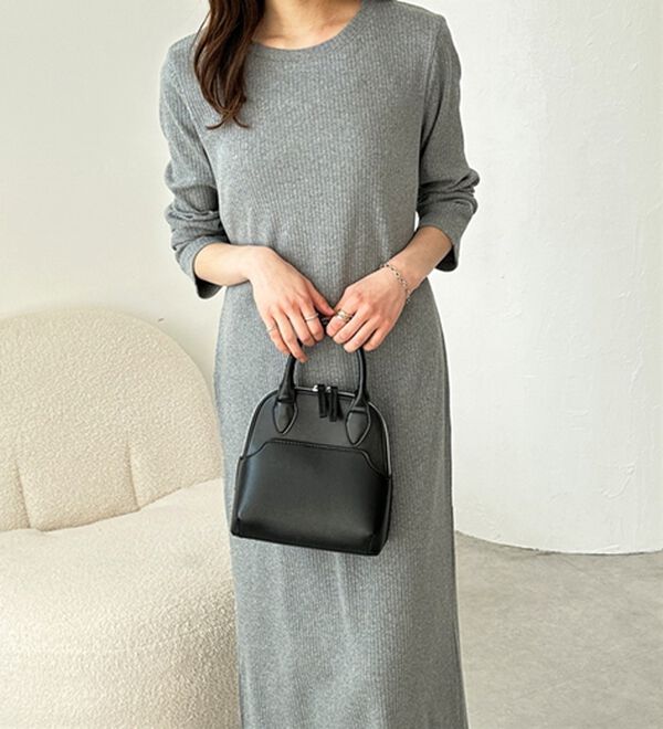 GeeRA（ジーラ）の「全骨格対応！前後2WAY細見えリブワンピース（カットソーワンピース）」｜詳細画像