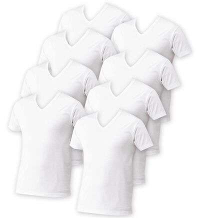 「【８枚組】綿１００％抗菌防臭インナー　Ｖ首半袖（メンズ肌着・インナーウェア）」