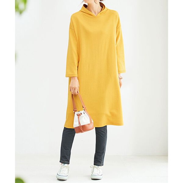 BELLUNA（ベルーナ）の「オーガニックコットンゆったり裏毛ワンピース（カットソーワンピース）」｜詳細画像