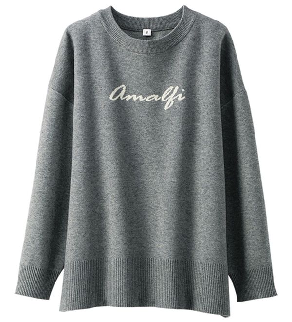 BELLUNA（ベルーナ）の「スウェットライク素材ニットプルオーバー（ニット・セーター）」｜詳細画像