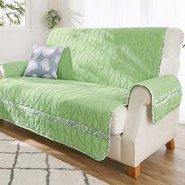 「綿１００％ヘリンボーンキルトセンターソファカバー（ソファーカバー）」