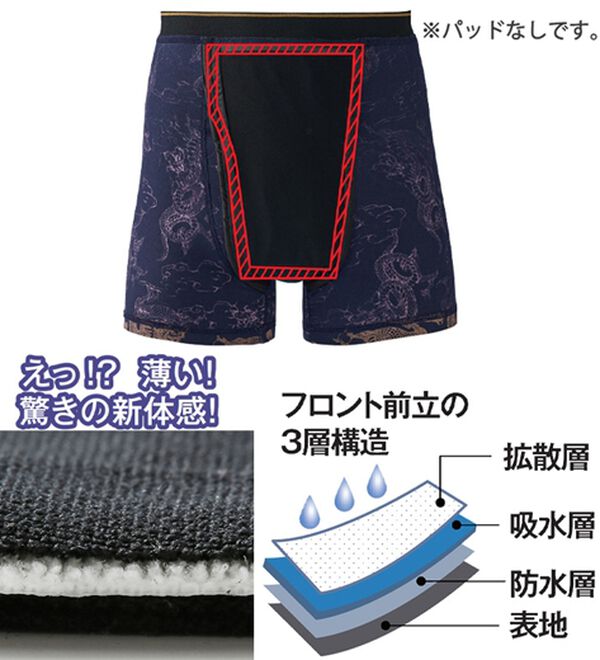 「【３枚組】男の和柄ボクサーパンツ（メンズボクサーパンツ）」｜詳細画像