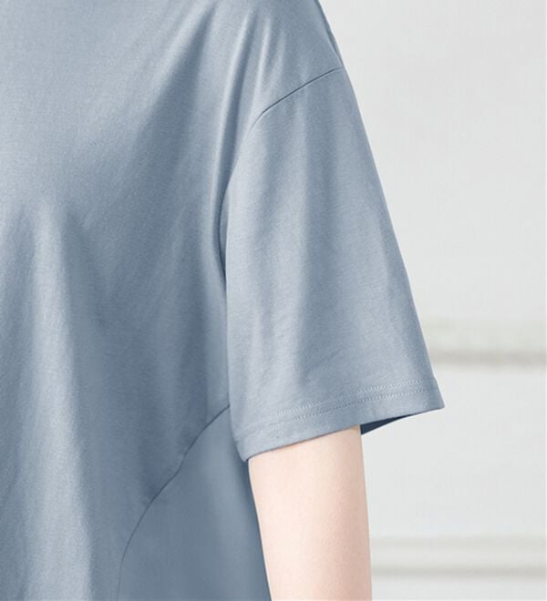 alotta（アロッタ）の「【接触冷感】バックシフォン切替チュニック（チュニック）」｜詳細画像