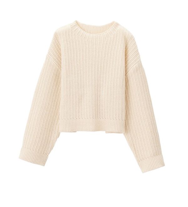 GeeRA（ジーラ）の「ラーベン編モヘアタッチニットトップス（ニット・セーター）」｜詳細画像