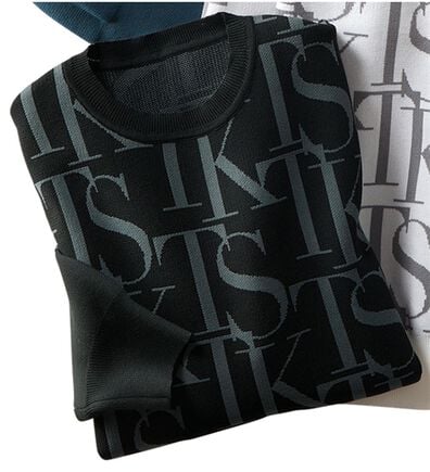 「＜ザ　ショップ　ティーケー＞軽量ストレッチロゴセーター（メンズニット・セーター）」