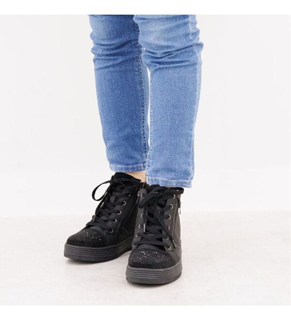 BELLUNA（ベルーナ）の「美脚魅せインヒールキラキラスニーカー（スニーカー）」｜詳細画像