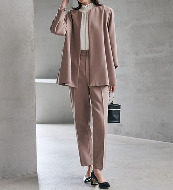 RANAN（ラナン）の「＜２点セット＞洗える！ゆるっとジャケット今どきパンツスーツ（パンツスーツ）」｜詳細画像