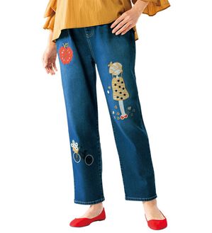 ルフラン（ルフラン）の「裏起毛刺しゅうデニム＜ポリシア＞（その他パンツ）」｜詳細画像