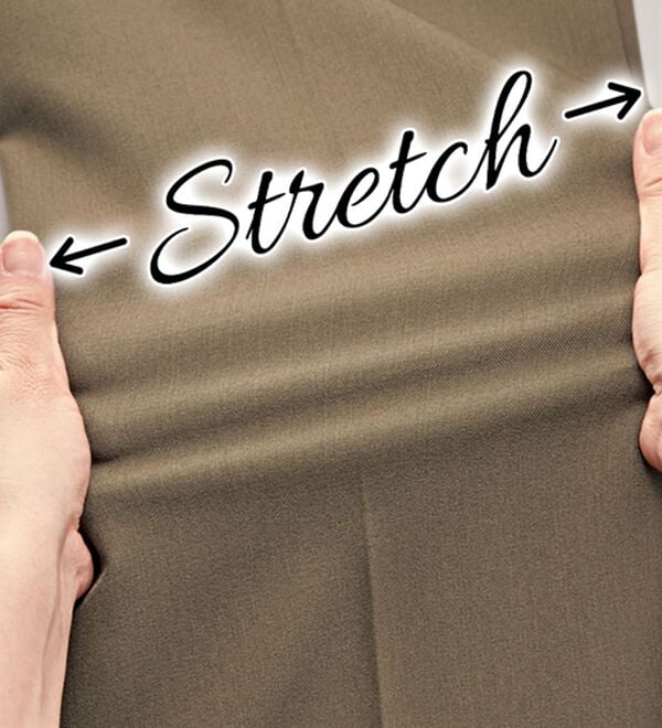 BELLUNA（ベルーナ）の「麻調ストレッチ素材美脚フレアーパンツ（フルレングスパンツ）」｜詳細画像