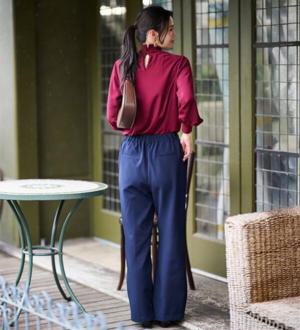 RANAN（ラナン）の「スカラップリブニット使いブラウス（ブラウス）」｜詳細画像