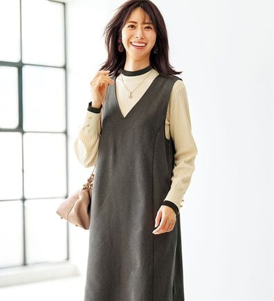 BELLUNA（ベルーナ）の「体型カバージャンパースカート（ジャンパースカート）」