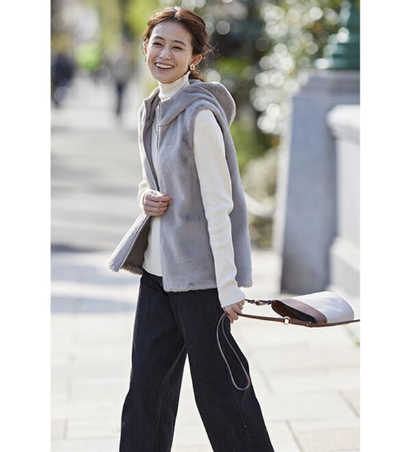 BELLUNA（ベルーナ）の「２枚組！秋冬に使える万能アウター（ハーフコート）」｜詳細画像