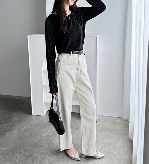 GeeRA（ジーラ）の「ベロアプリーツカットソー（カットソー）」｜詳細画像