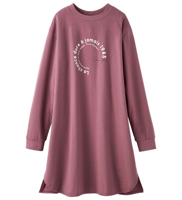 BELLUNA（ベルーナ）の「＜ＥＬＬＥ　Ａｃｔｉｖｅ＞サラリ快適ロゴチュニックワンピース（チュニックワンピース）」｜詳細画像