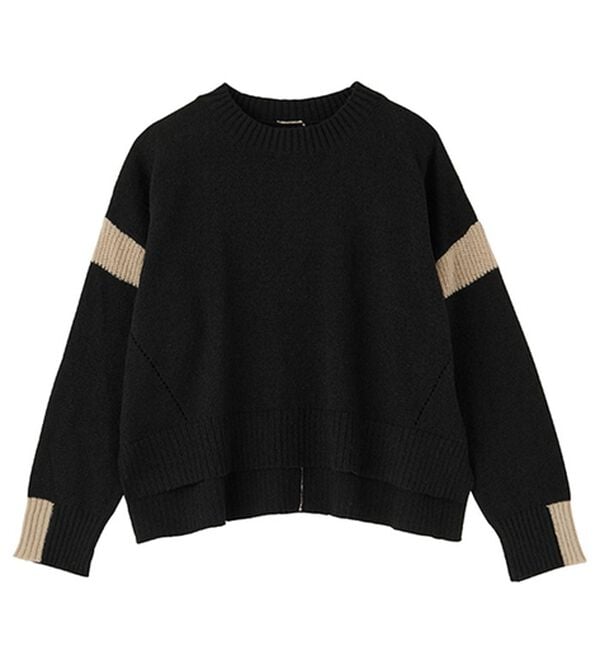 GeeRA（ジーラ）の「配色ラインニットプルオーバー（ニット・セーター）」｜詳細画像