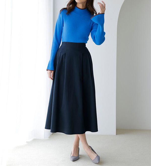 RANAN（ラナン）の「はっ水！タックスカート（ロングスカート）」｜詳細画像