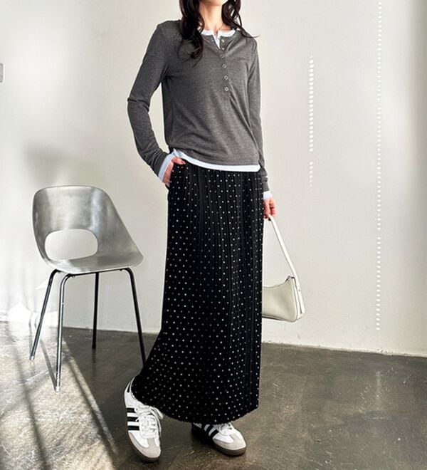 GeeRA（ジーラ）の「セルフカットプリーツナロースカート（ロングスカート）」｜詳細画像