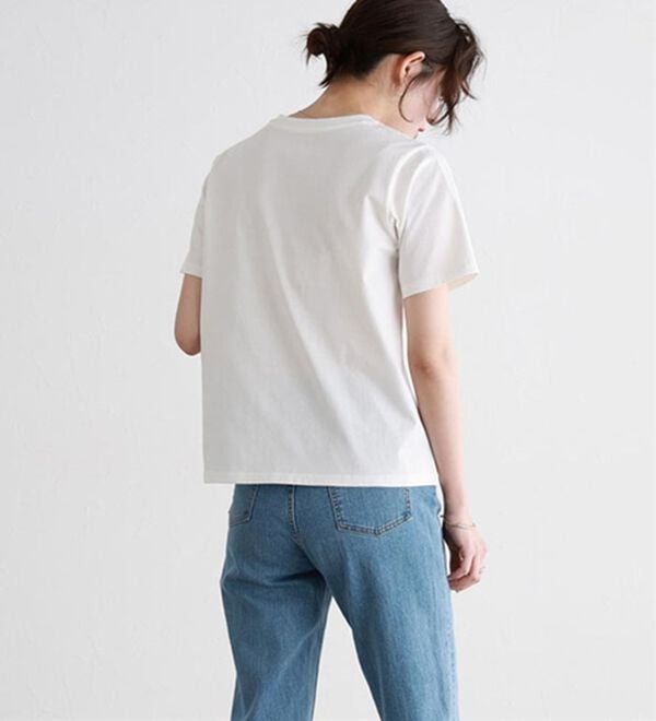 Pierrot（ピエロ）の「シルケット刺繍Ｔシャツ（Tシャツ）」｜詳細画像