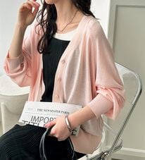 GeeRA（ジーラ）の「接触冷感！Ｖネックカーディガン（ニットカーディガン）」