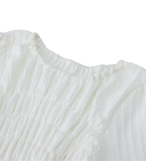 RANAN（ラナン）の「シャーリングカットブラウス（カットソー）」｜詳細画像