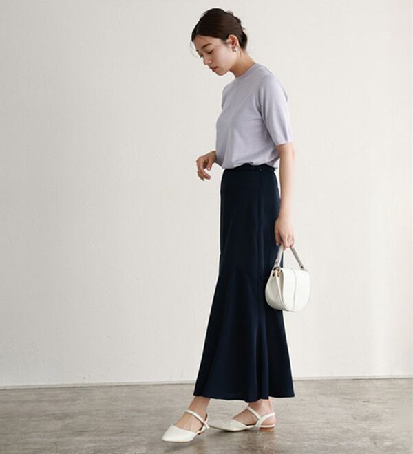 Pierrot（ピエロ）の「【洗濯機で洗える】【ＵＶカット】シルクタッチ半袖ニット（ニット・セーター）」｜詳細画像