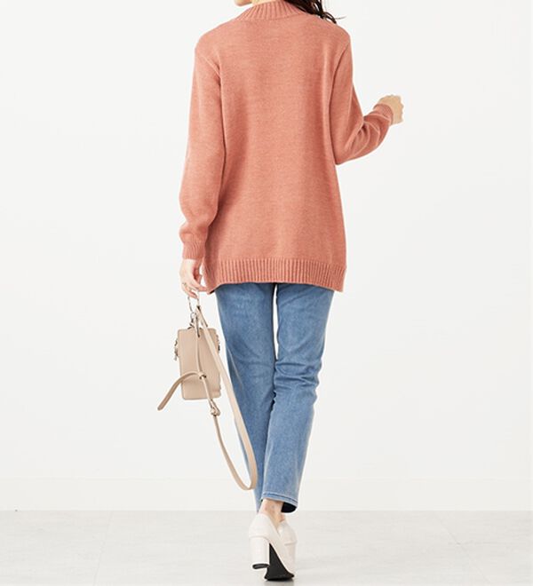 BELLUNA（ベルーナ）の「編地切替サイドボタンチュニック（チュニック）」｜詳細画像